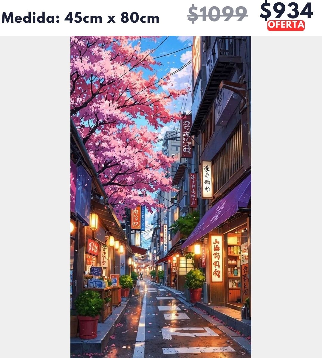 Paisaje ciudad cerezo 45 x 80 | Aparta con $100 / Resta $834
