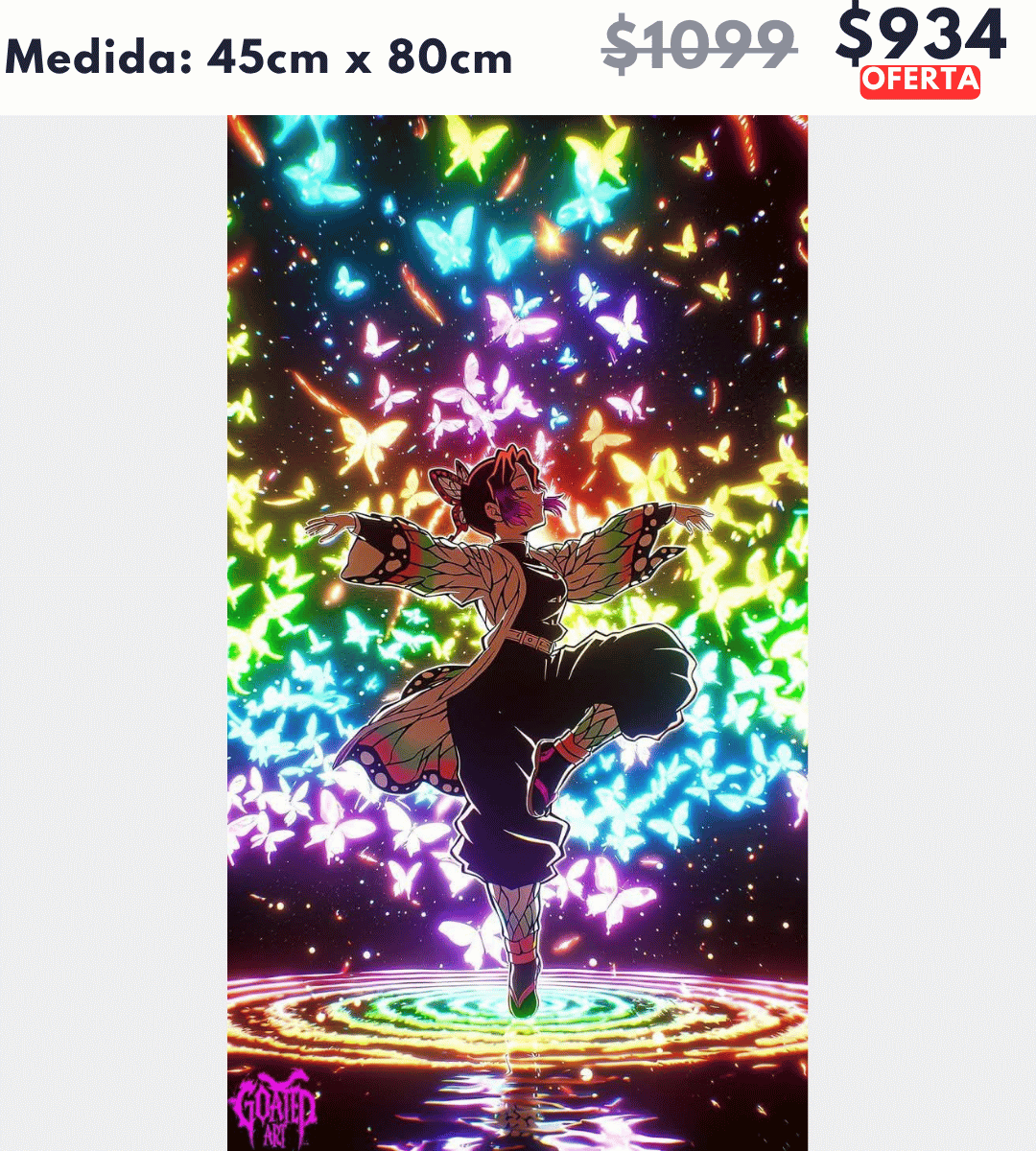 Shinobu con mariposas 45 x 80 | Aparta con $100 / Resta $834