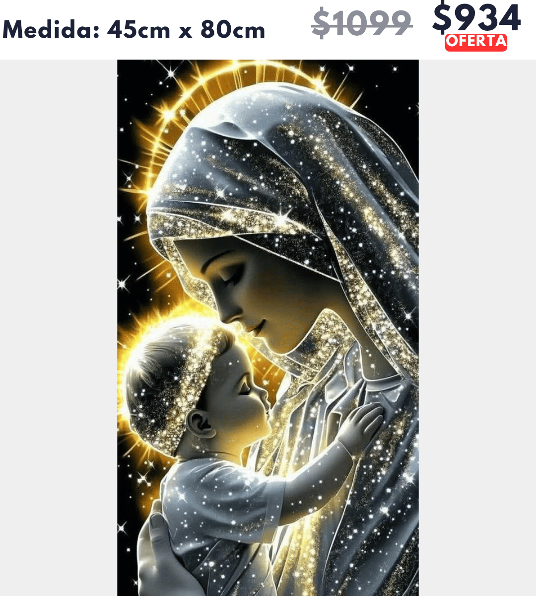 Virgen y niño 45 x 80 | Aparta con $100 / Resta $834