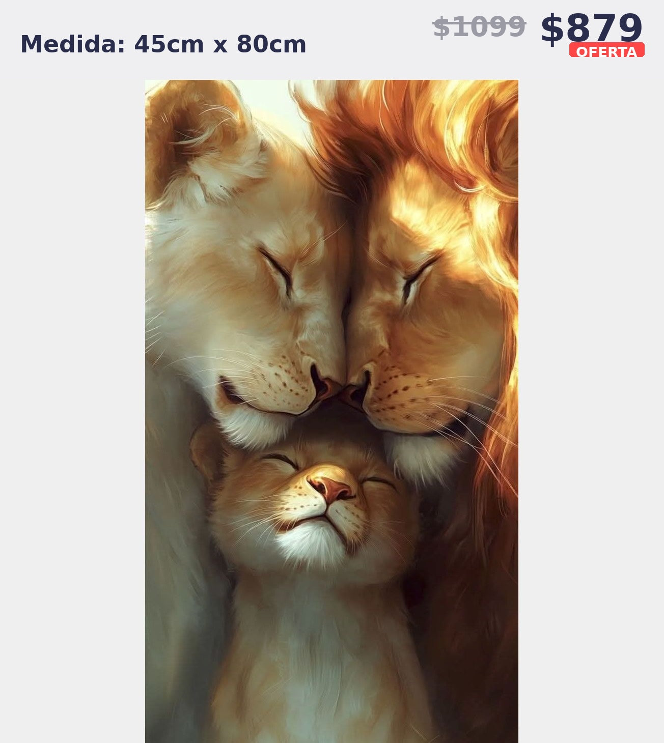 familia leones 45 x 80 | Aparta con $100 / Resta $779