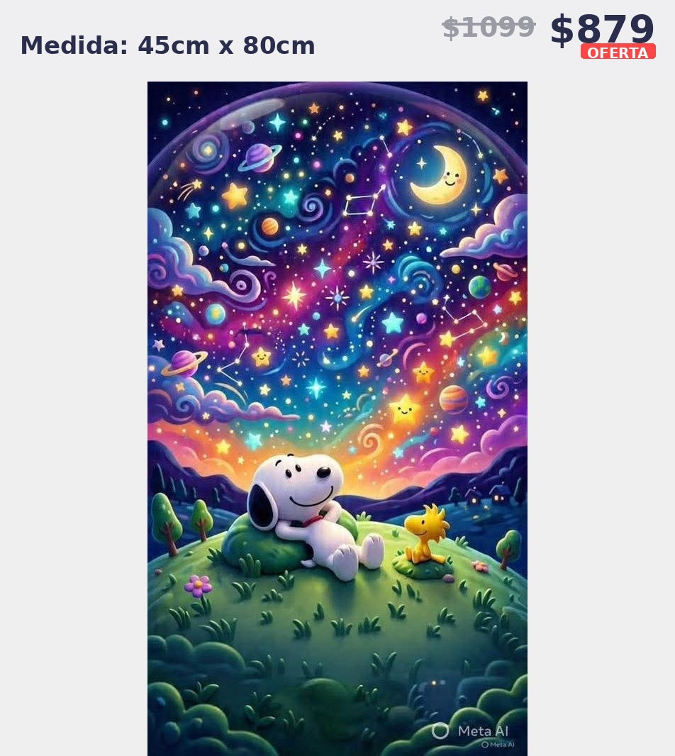 snoopy cielo estrellado 45 x 80 | Aparta con $100 / Resta $779