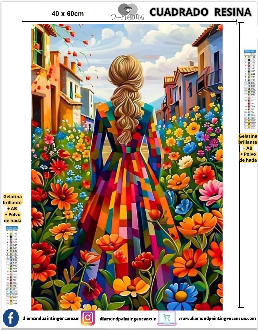 Chica colorida 40 x 60