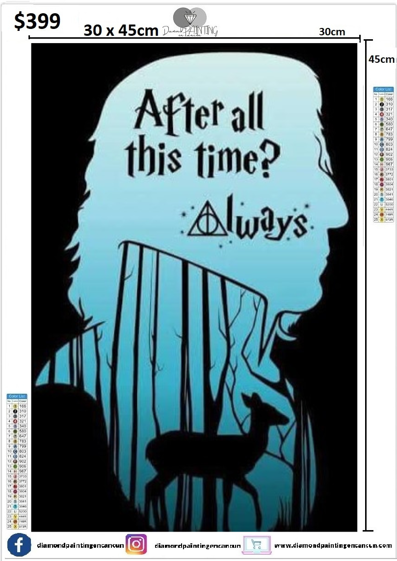 Snape Harry 30 x 45 contiene DIAMANTES AB Y POLVO DE HADA