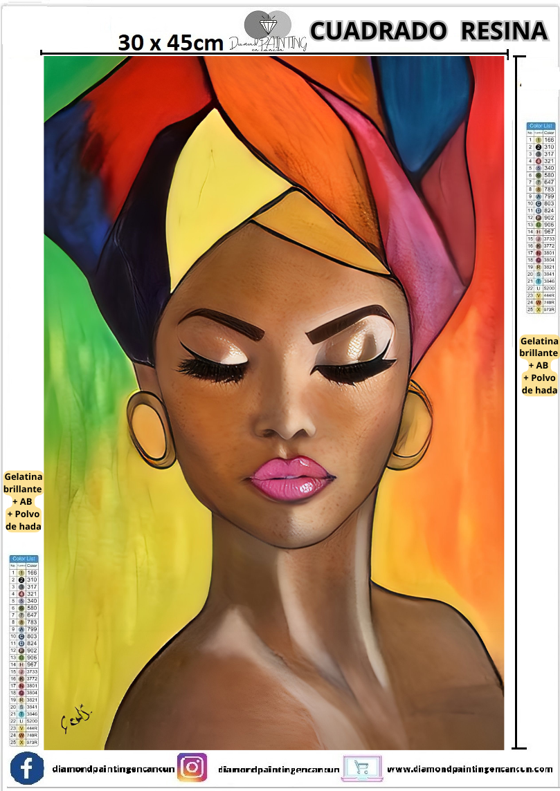 Africana colores 30 x 45