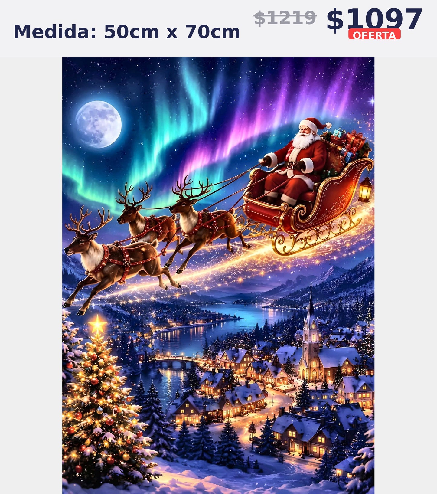 santa trineo aurora 50 x 70 | Aparta con $100 / Resta $875