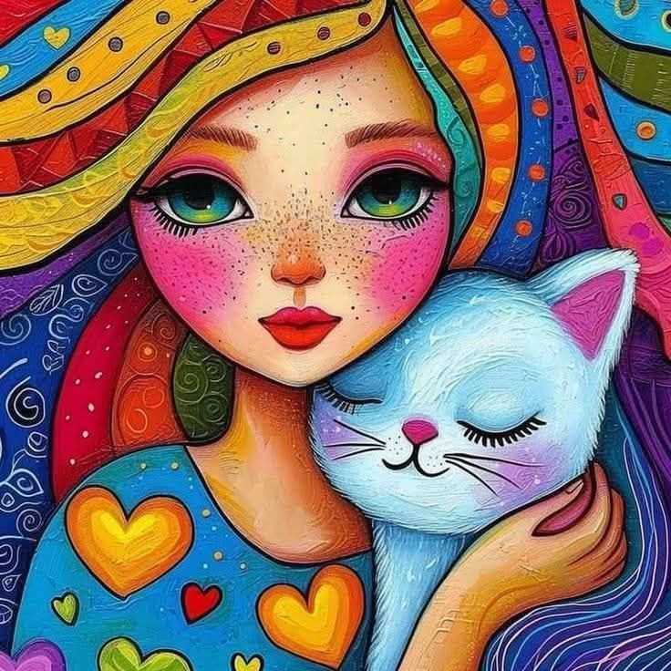 Amor por los gatitos 50 x 50cm