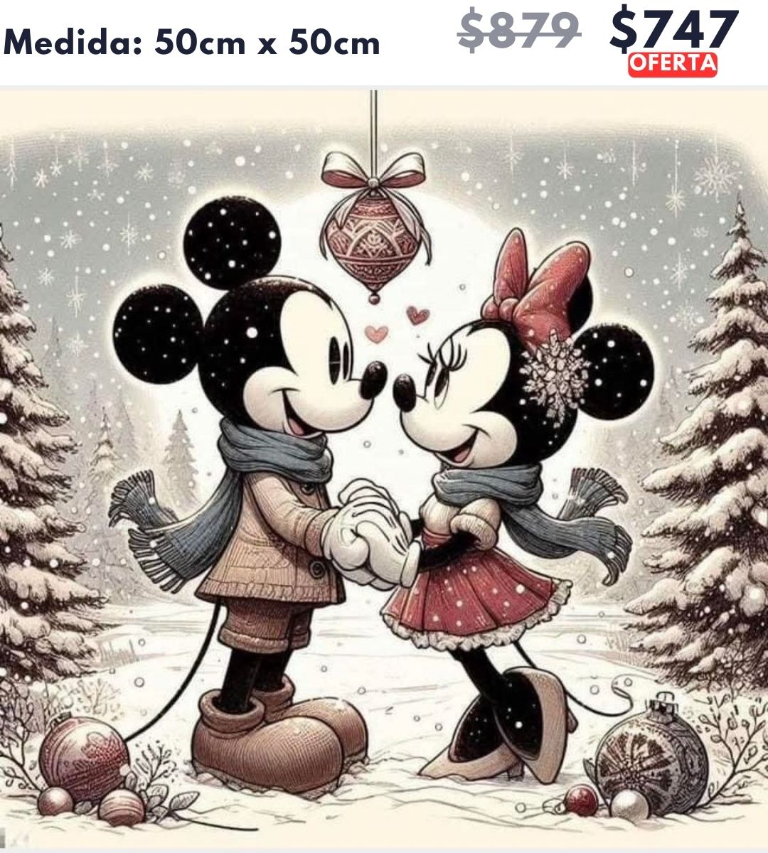 Mickey y Minnie 50 x 50 | Aparta con $100 / Resta $647