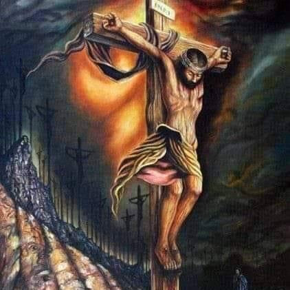 Jesus 50 x 50 contiene Diamante gelatina brillante en la oscuridad, ab y polvo de hada