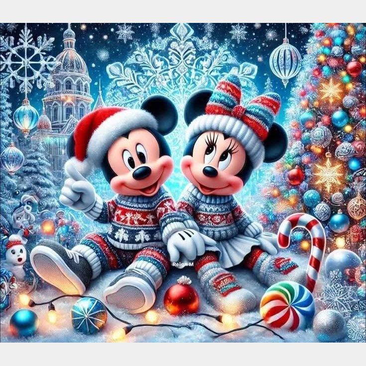 Mickey y minnie 50 x 50