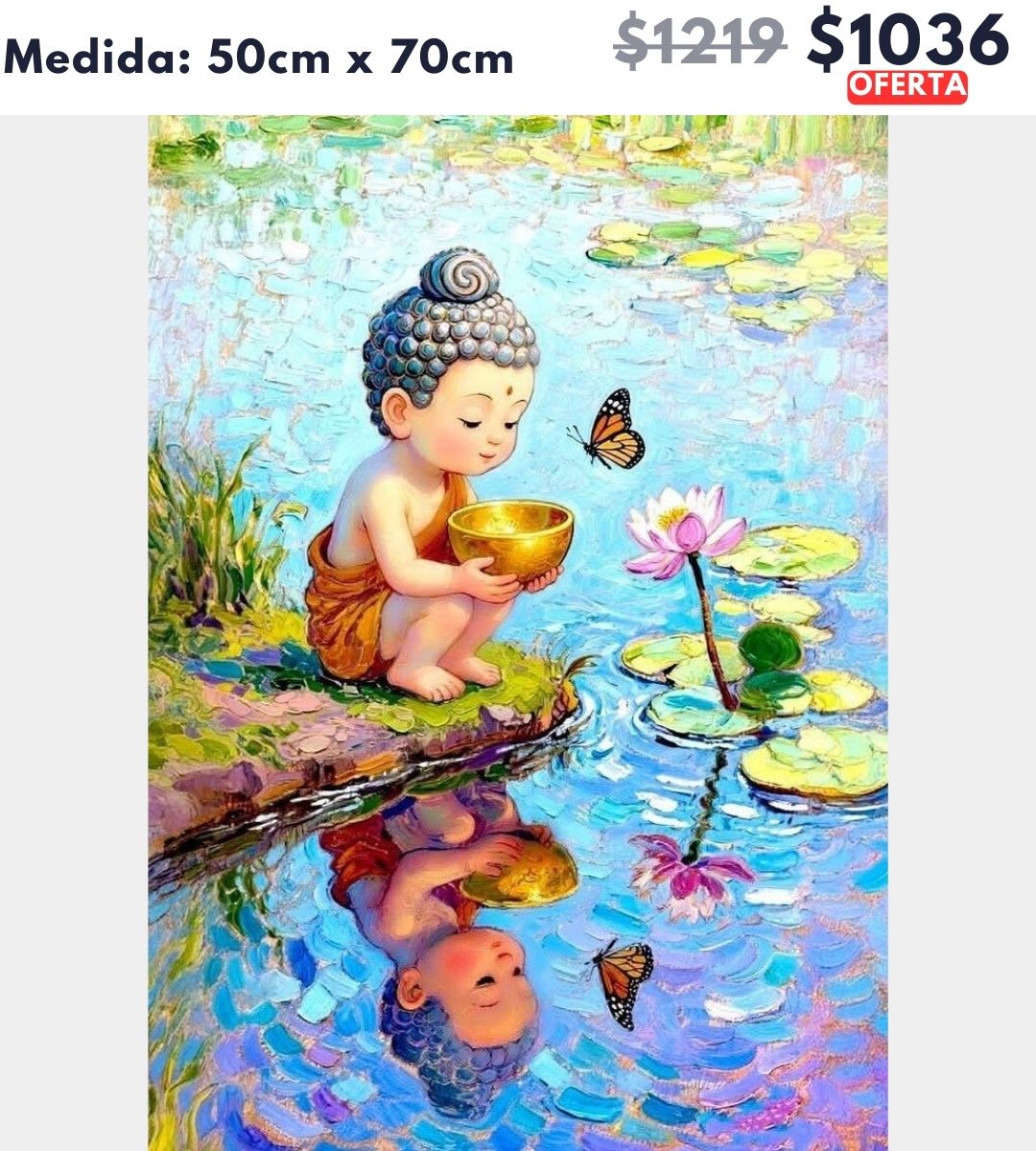 Buda y Flor 50 x 70 | Aparta con $100 / Resta $936