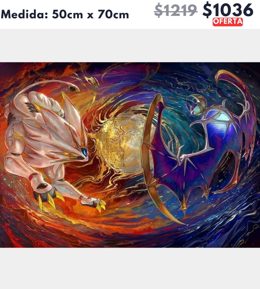 Solgaleo y Lunala 50 x 70 | Aparta con $100 / Resta $936