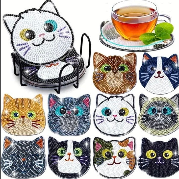 Portavasos gatitos 10 piezas