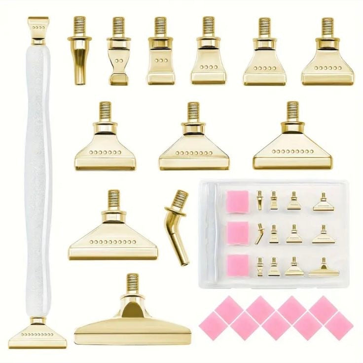 Set pluma blanca puntas de metal con estuche