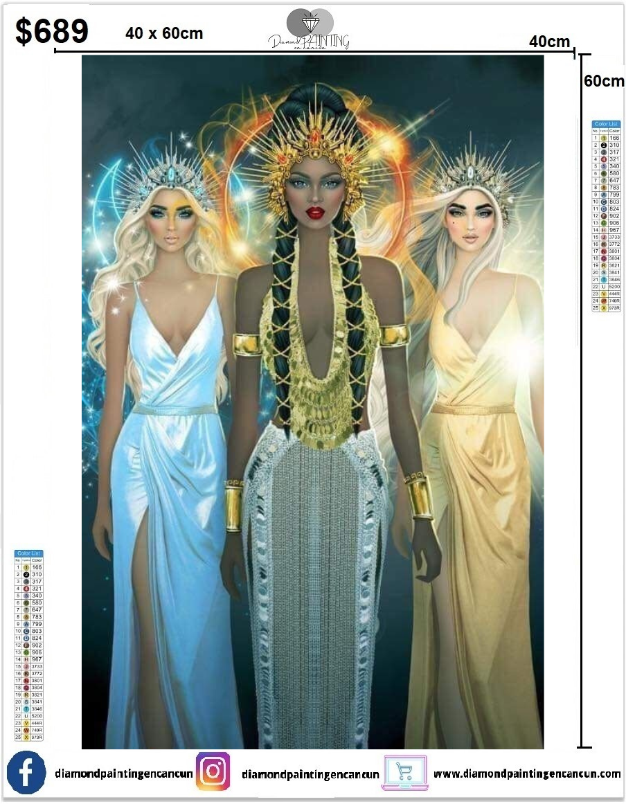 Africanas 40 x 60cm contiene algunos Diamantes AB