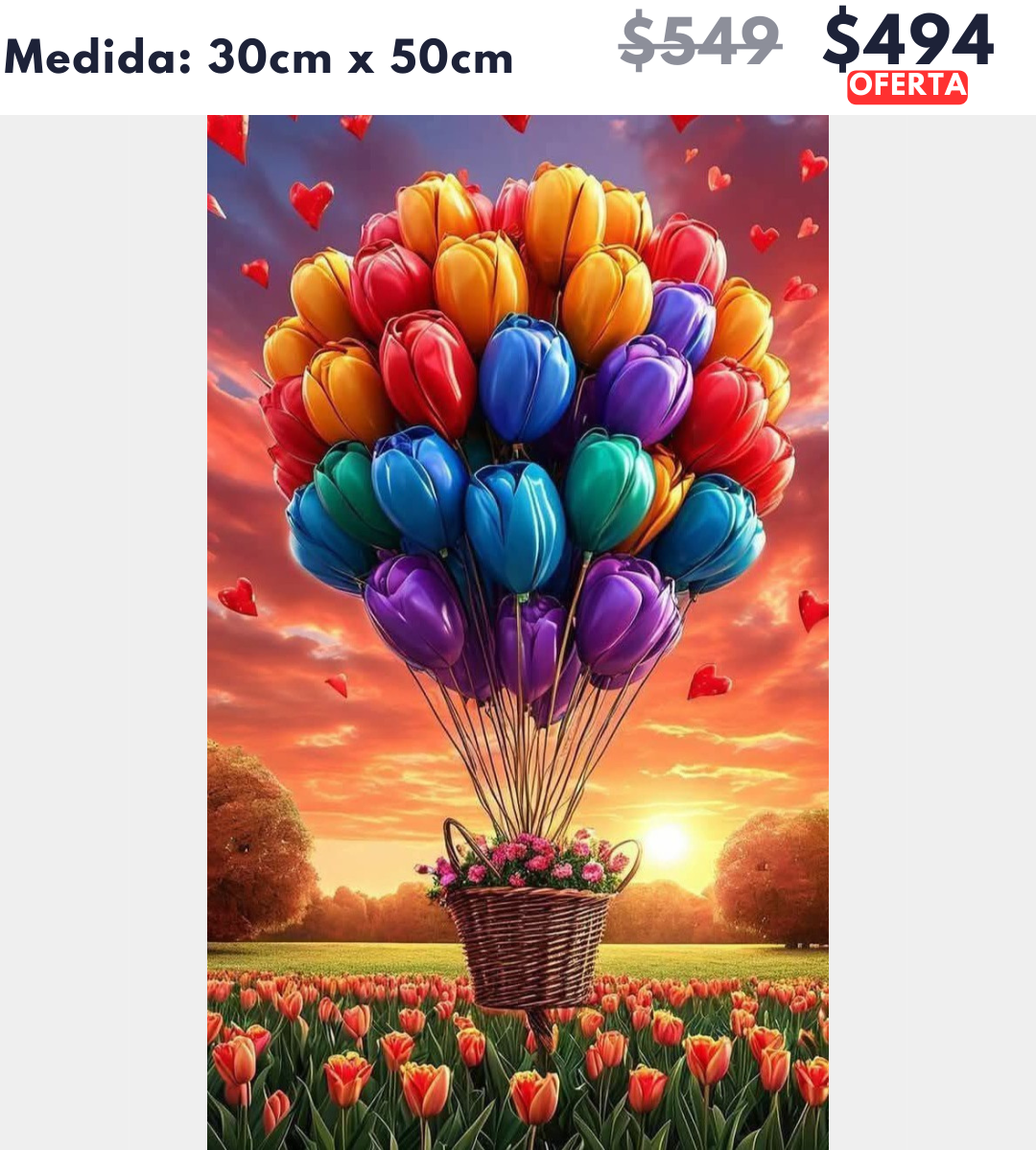 Globo tulipanes | 30 x 50cm 🔒Aparta con $100 | Falta por pagar $394