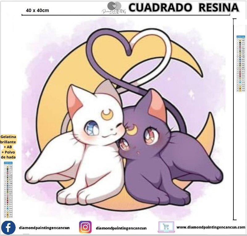 Gatitos sailor 40 x 40