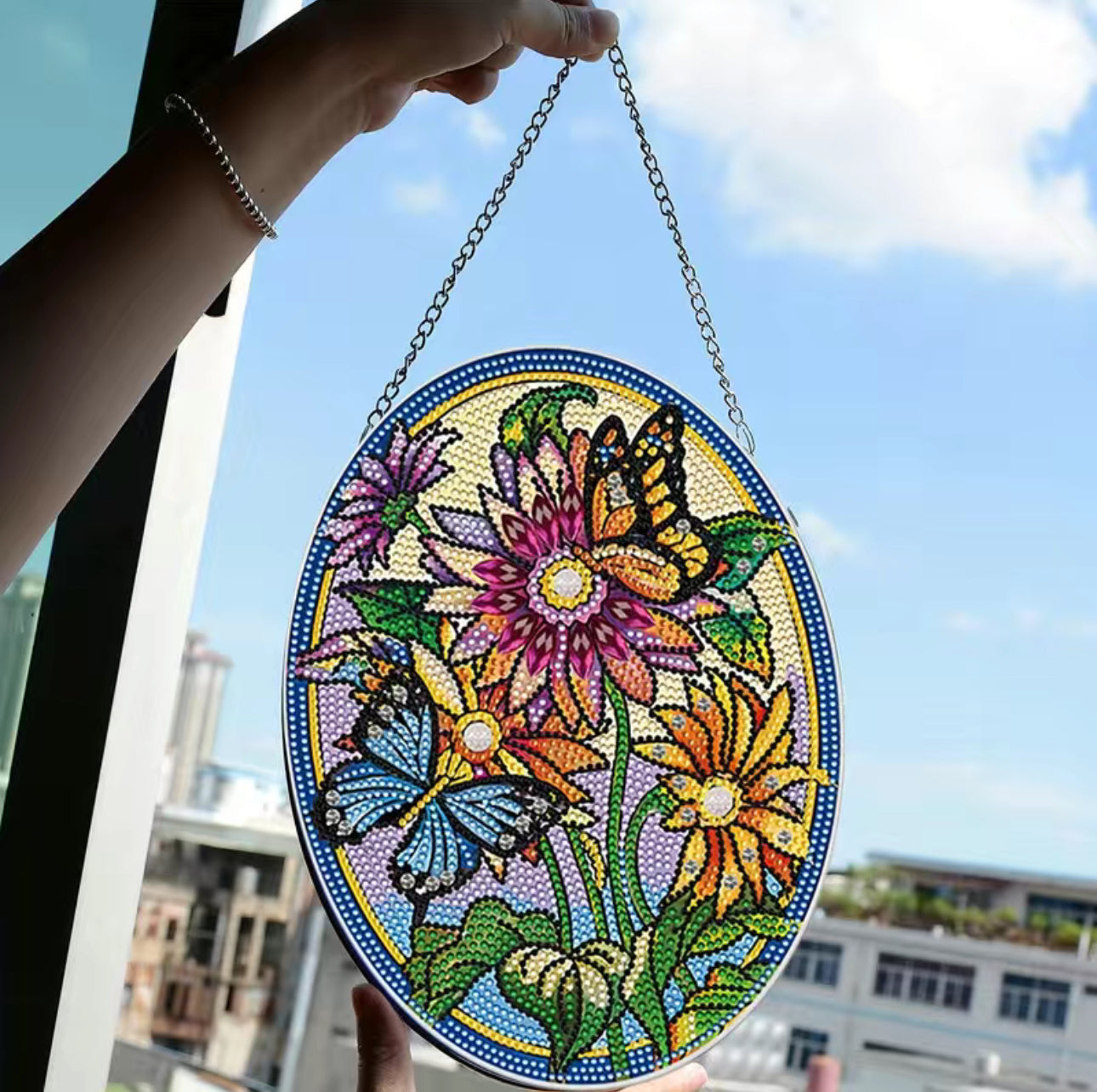 Colgante de acrilico para ventana medida 25 x 19cm