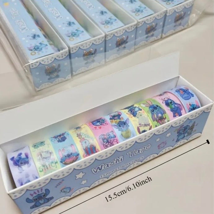 Cintas washitape 10 piezas de Stitch
