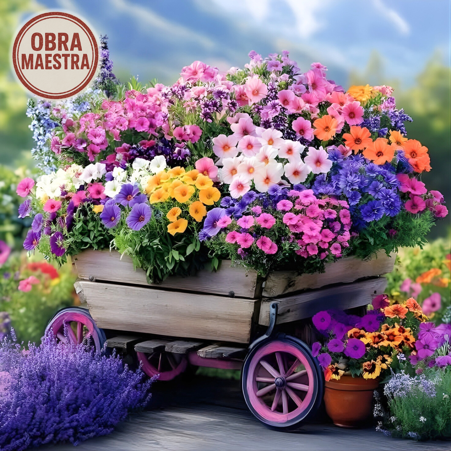 Flores coloridas | 50 x 50 cm
