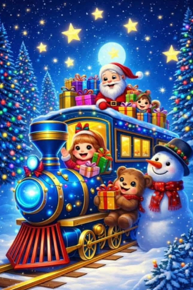 tren santa 40 x 60 sin marco