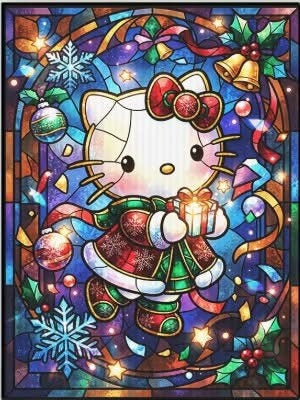 kitty vitral 45 x 60 sin marco