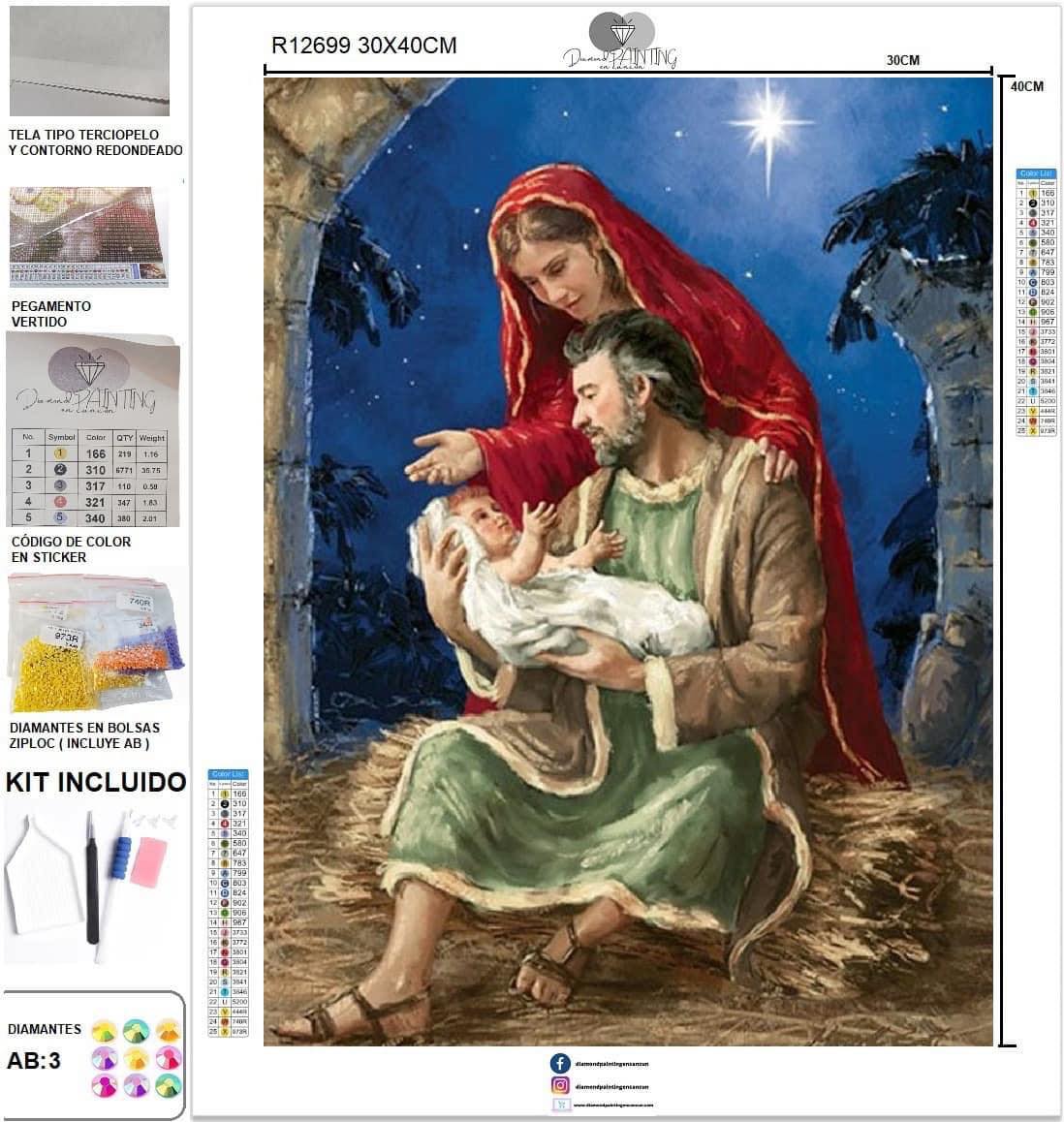 Nacimiento 30 x 40 incluye DIAMANTES AB