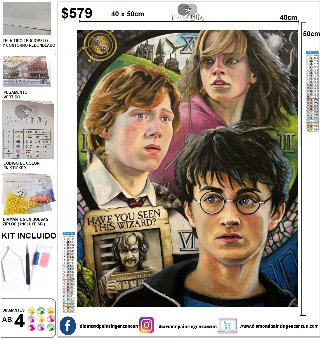 Harry 40 x 50 Incluye Diamantes AB