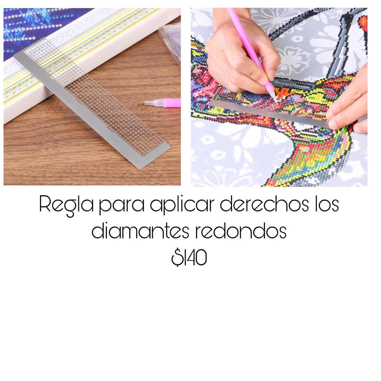 Regla para colocar diamantes rectos