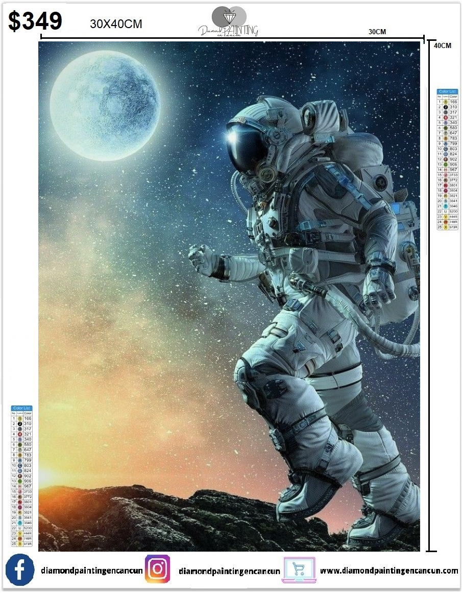 Astronauta 30 x 40 incluye Diamantes AB