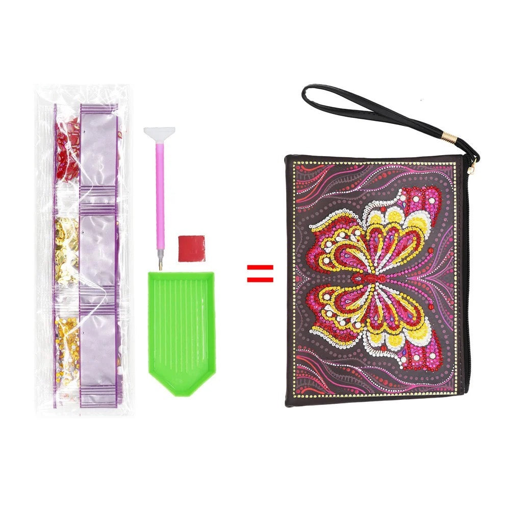 Bolsa de mano Mandala verde y amarillo