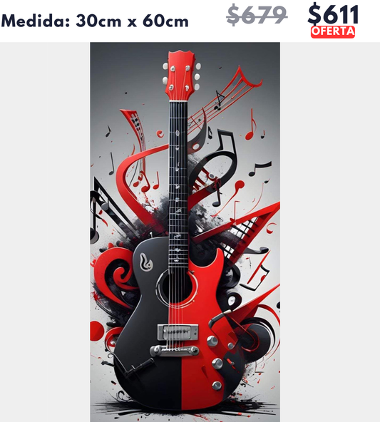 Guitarra | 30 x 60cm 🔒Aparta con $100 | Falta por pagar $511