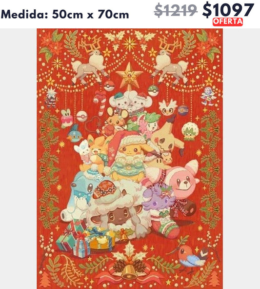 pokemon navidad 50 x 70 | Aparta con $100 / Resta $997
