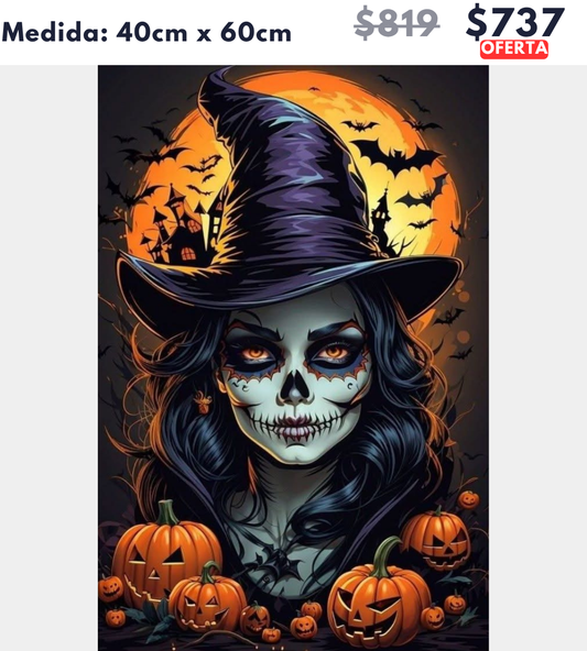 Bruja catrina 49 x 60 | Aparta con $100 / Resta $637
