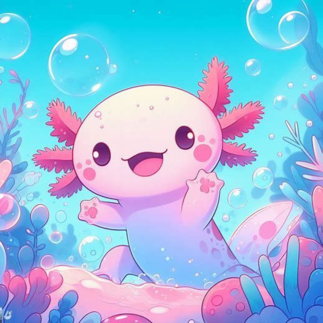 Axolotl  | 40 x 40cm