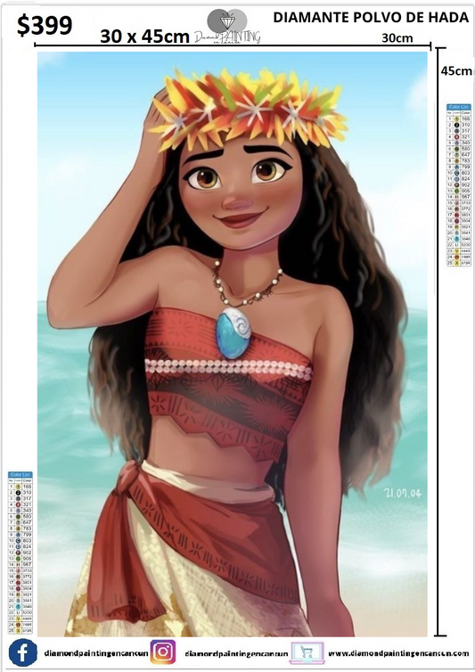 Moana 30 x 45cm contiene Diamantes Polvo de Hada