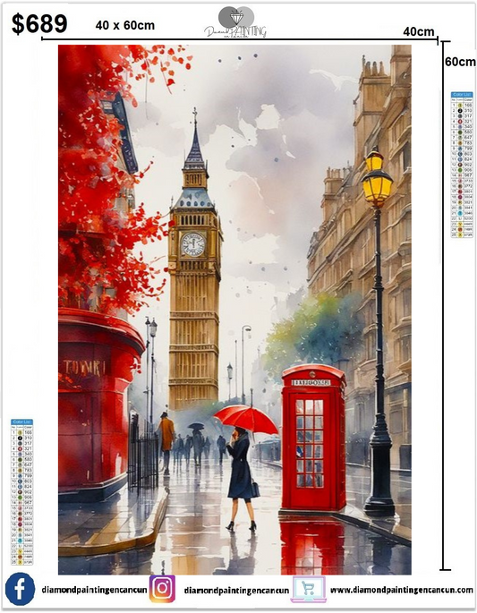 Big Ben 40 x 60cm contiene Diamantes AB