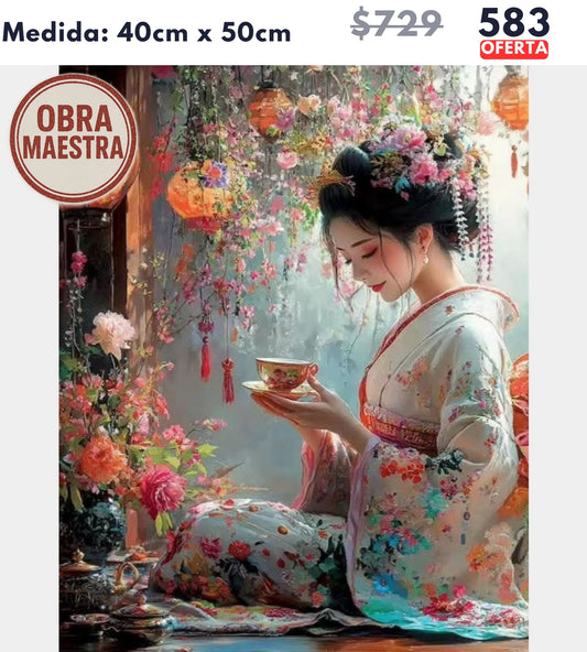 geisha flores 40 x 50 | Aparta con $100 / Resta $483