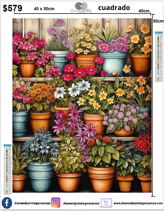 Plantas 40 x 50 CUADRADO contiene DIAMANTES AB Y POLVO DE HADAS