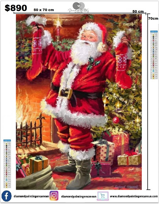 Santa 50 x 70cm contiene Diamantes AB