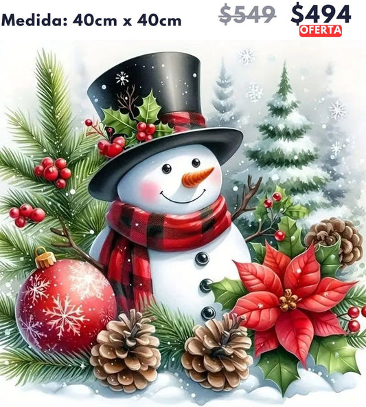 muñeco con noche buena 40 x 40 | Aparta con $100 / Resta $394