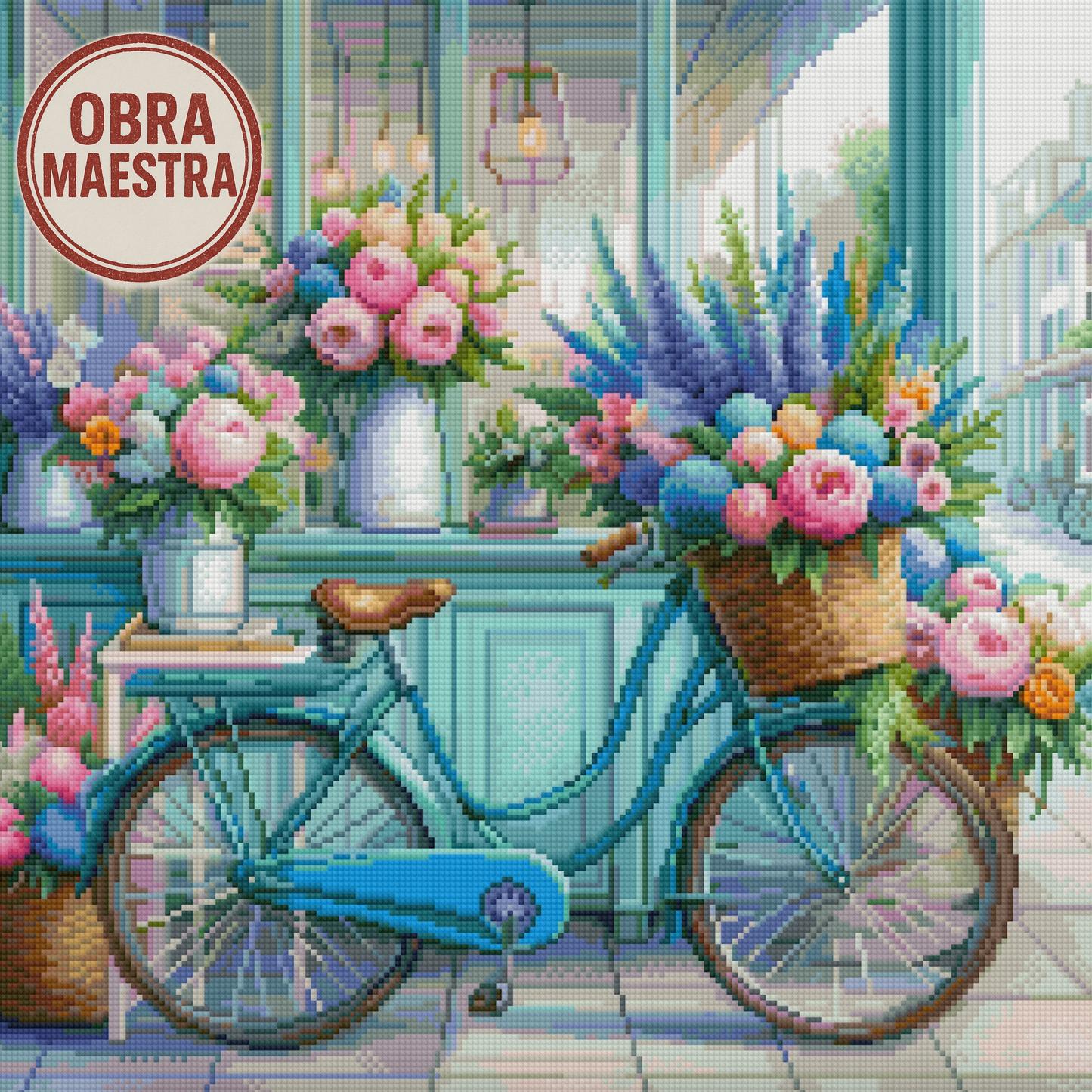 Bicicleta con flores | 50 x 50cm