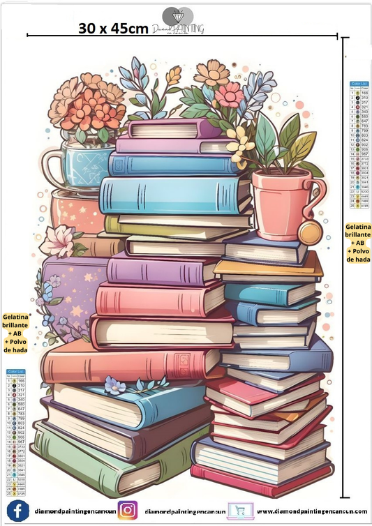 Libros 30 x 45 contiene DIAMANTES GELATINA BRILLANTES OSCURIDAD, AB Y POLVO DE HADAS