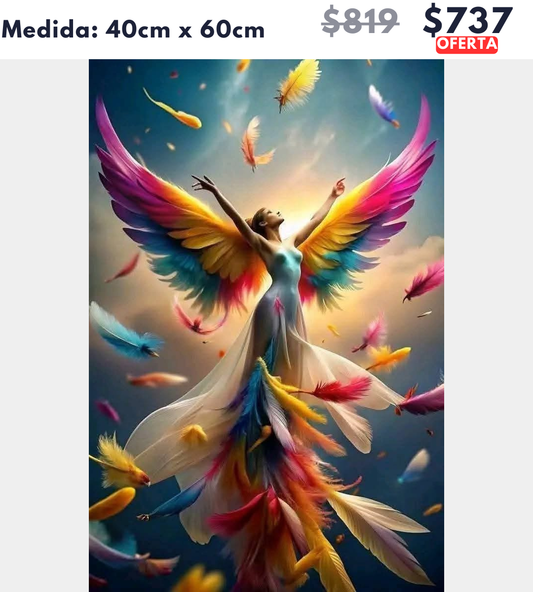 Ángel | 40 x 60cm 🔒Aparta con $100 | Falta por pagar $637