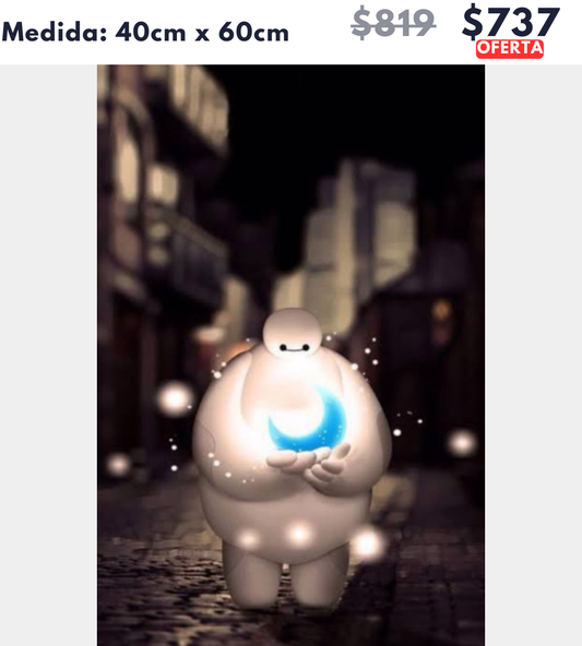 Big Hero Baymax | 40 x 60cm 🔒Aparta con $100 | Falta por pagar $637