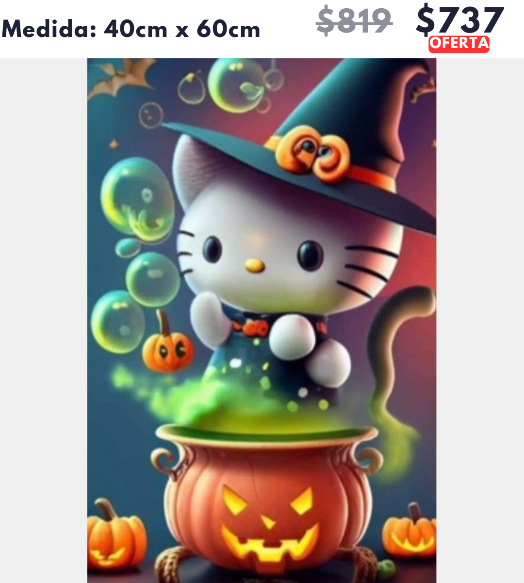 kitty caldero 40 x 60 | Aparta con $100 / Resta $637