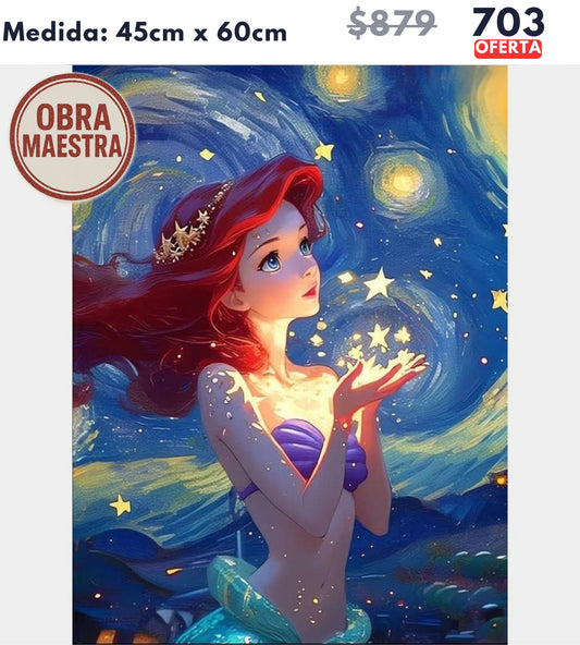 sirenita estrellas 45 x 60 | Aparta con $100 / Resta $603