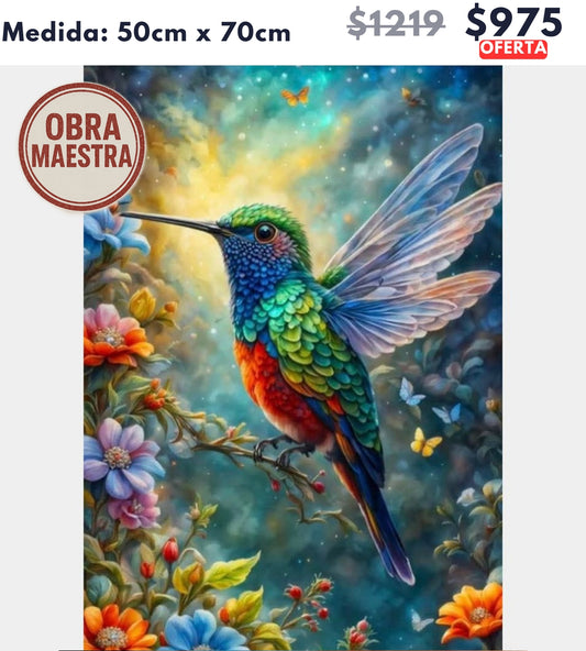 colibri flores 50 x 70 | Aparta con $100 / Resta $875
