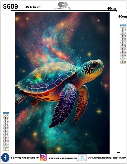 Tortuga 40 x 60cm contiene Diamantes AB