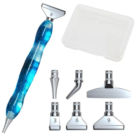 Pluma azul polvo de hada con multiplacer de metal