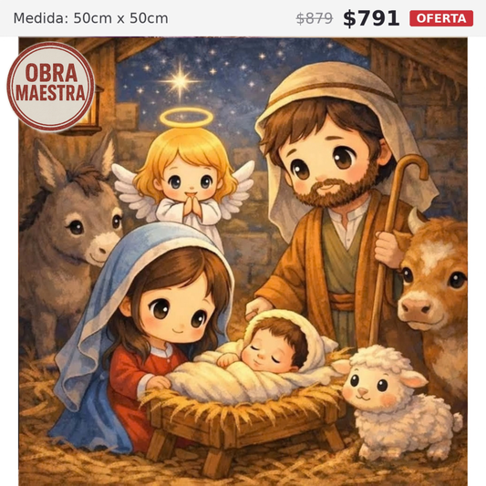 nacimiento 50 x 50 OBRA MAESTRA | Aparta con $100 / Resta $691